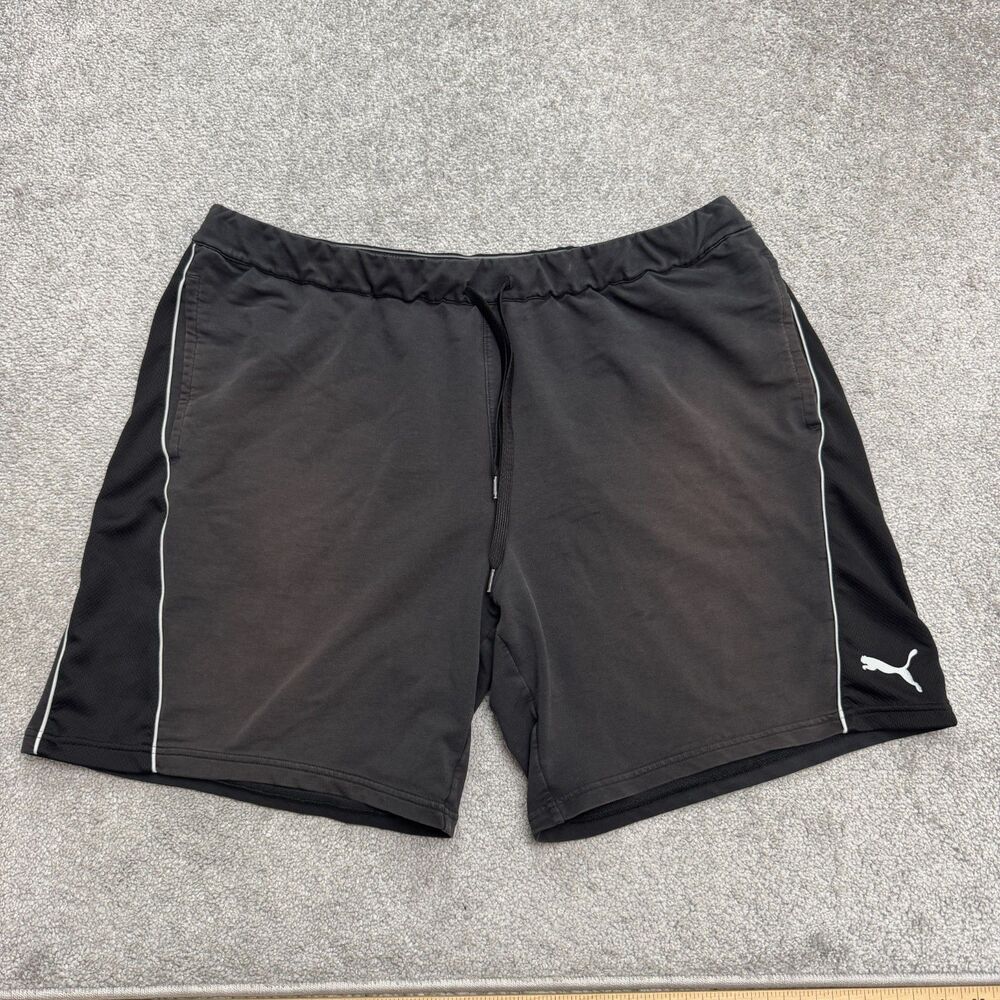 Puma Way 1 Athletic Shorts Mens XXL Black Elastic Waist Pocket Activewear Casual